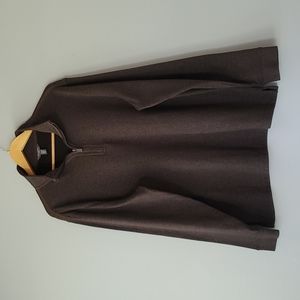 Van Heusen Dark Gray Long Sleeve 1/4 Mock Neck Pullover Top Mens XL